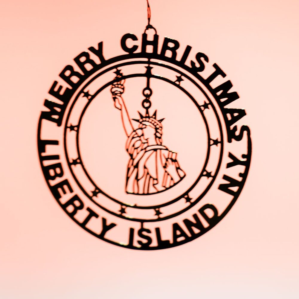 The Nations Treasures 24K gold-plated Liberty Island ornament